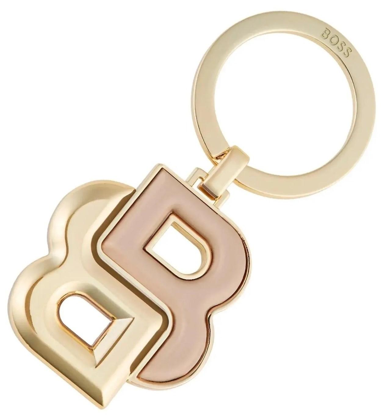 Boss Accessories BOSS Μπρελόκ από ανοξείδωτο ατσάλι Gold & Beige HAK520Q