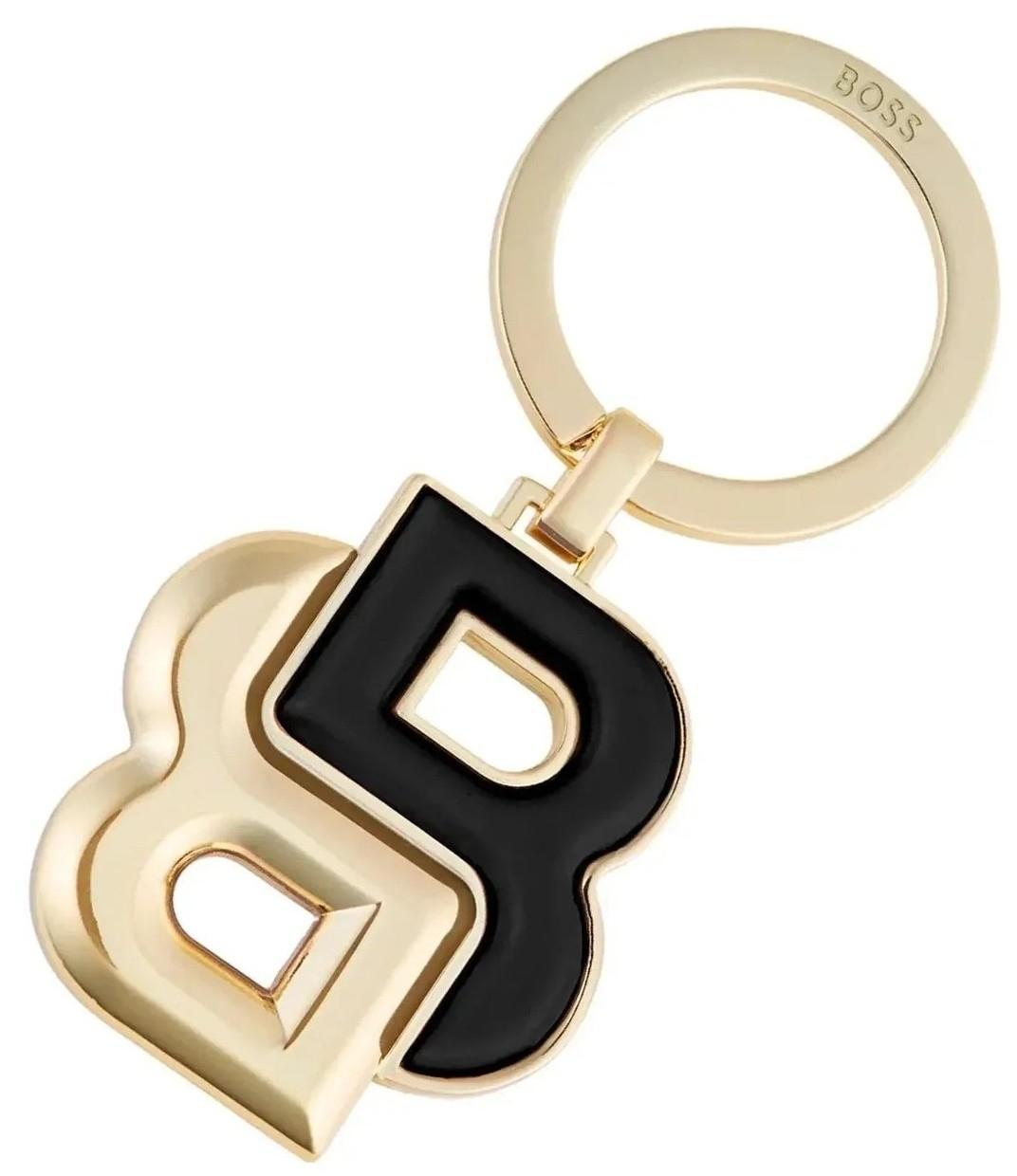 Boss Accessories BOSS Μπρελόκ από ανοξείδωτο ατσάλι Gold & Black HAK520A