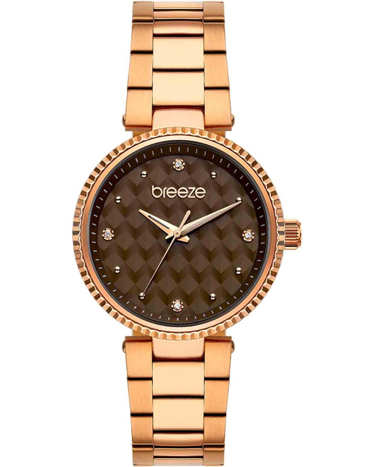 Breeze BREEZE Bossy Crystals - 212341.5, Rose Gold case with Stainless Steel Bracelet