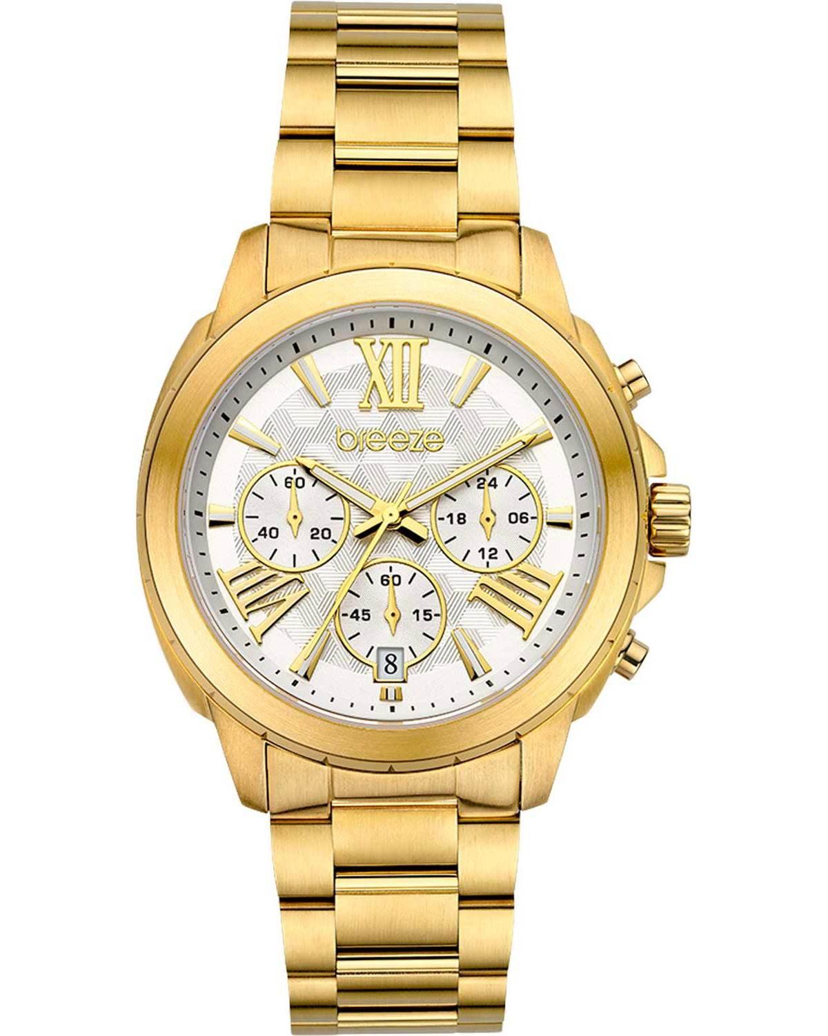  BREEZE Chronique Chronograph - 212481.1, Gold case with Stainless Steel Bracelet 2025