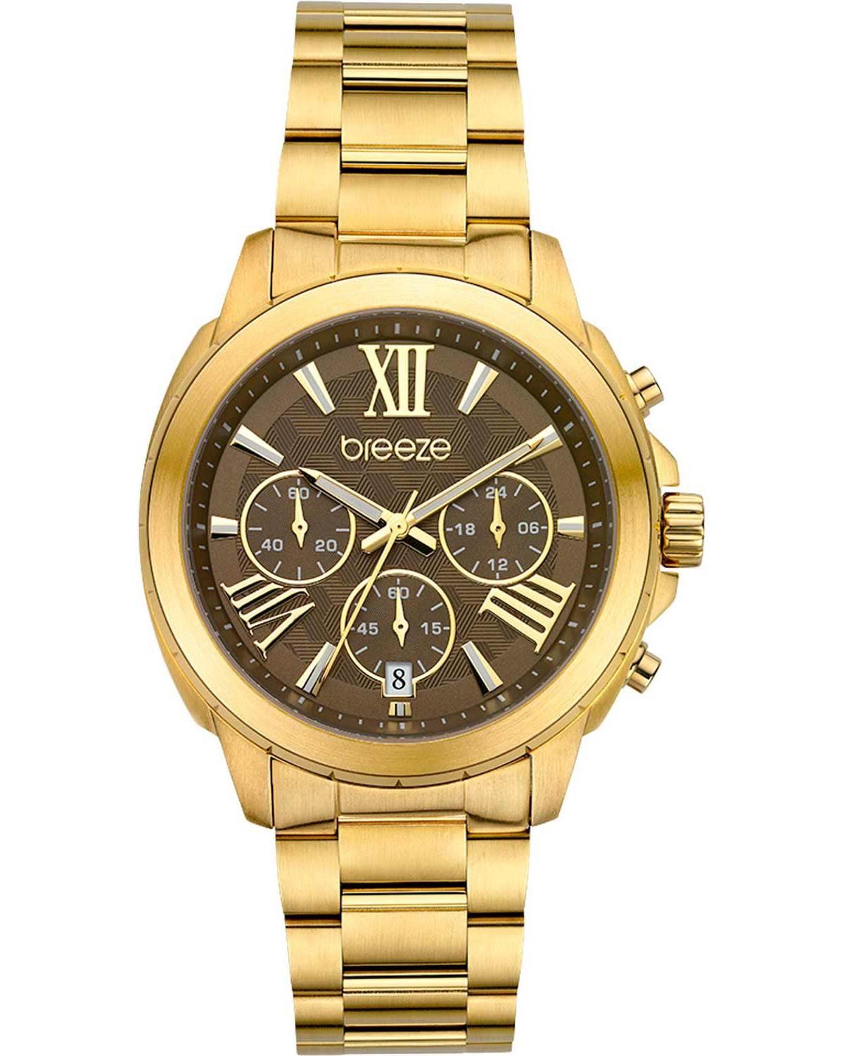  BREEZE Chronique Chronograph - 212481.8, Gold case with Stainless Steel Bracelet 2025