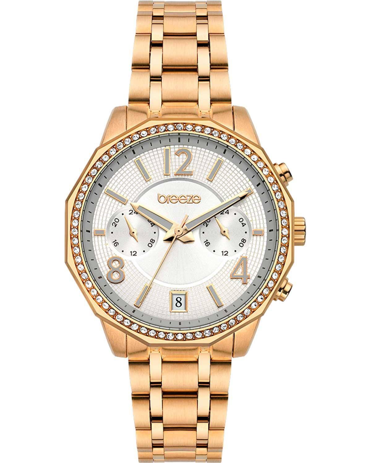  BREEZE Crystal Dual Time - 212451.4, Rose Gold case with Stainless Steel Bracelet 2025