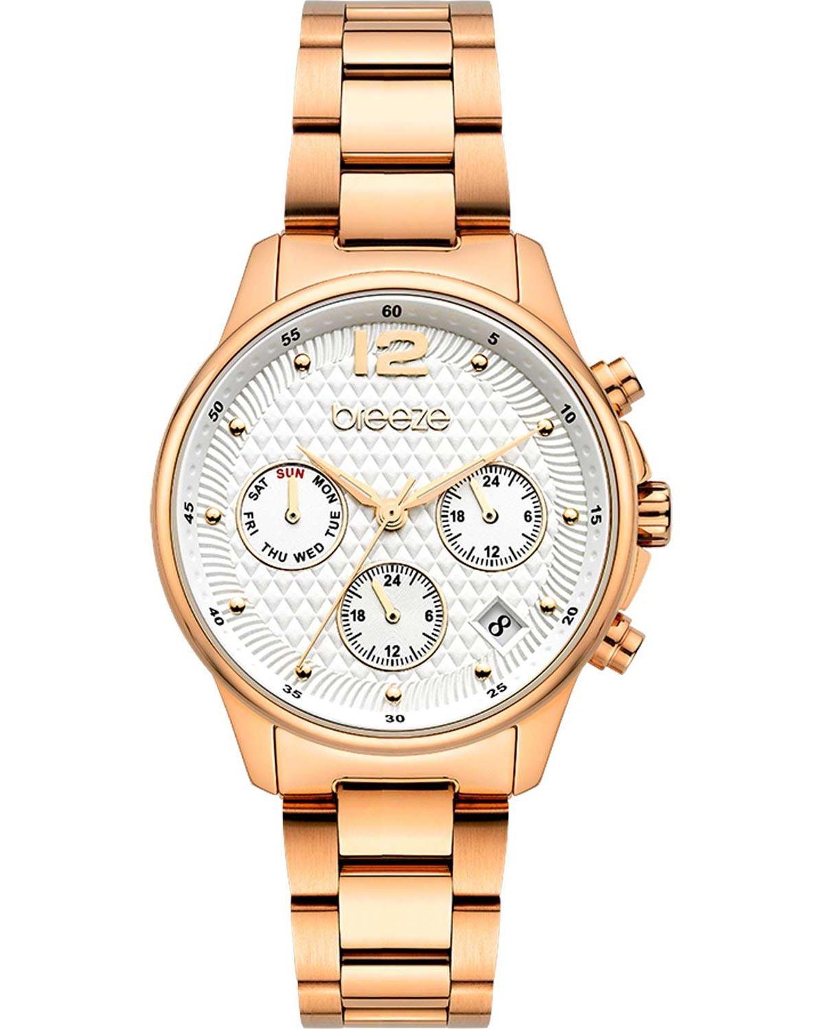  BREEZE Enigma Dual Time - 212431.1, Rose Gold case with Stainless Steel Bracelet 2025