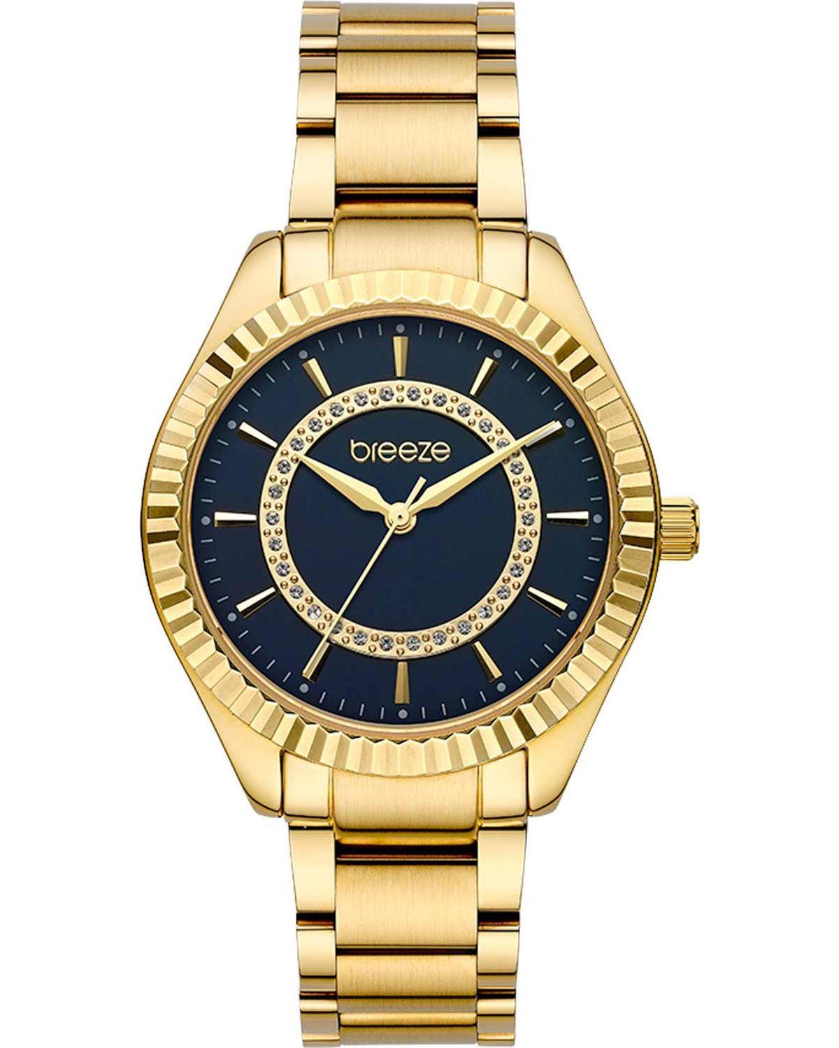 Breeze BREEZE Magnificent Crystals - 212471.3, Gold case with Stainless Steel Bracelet