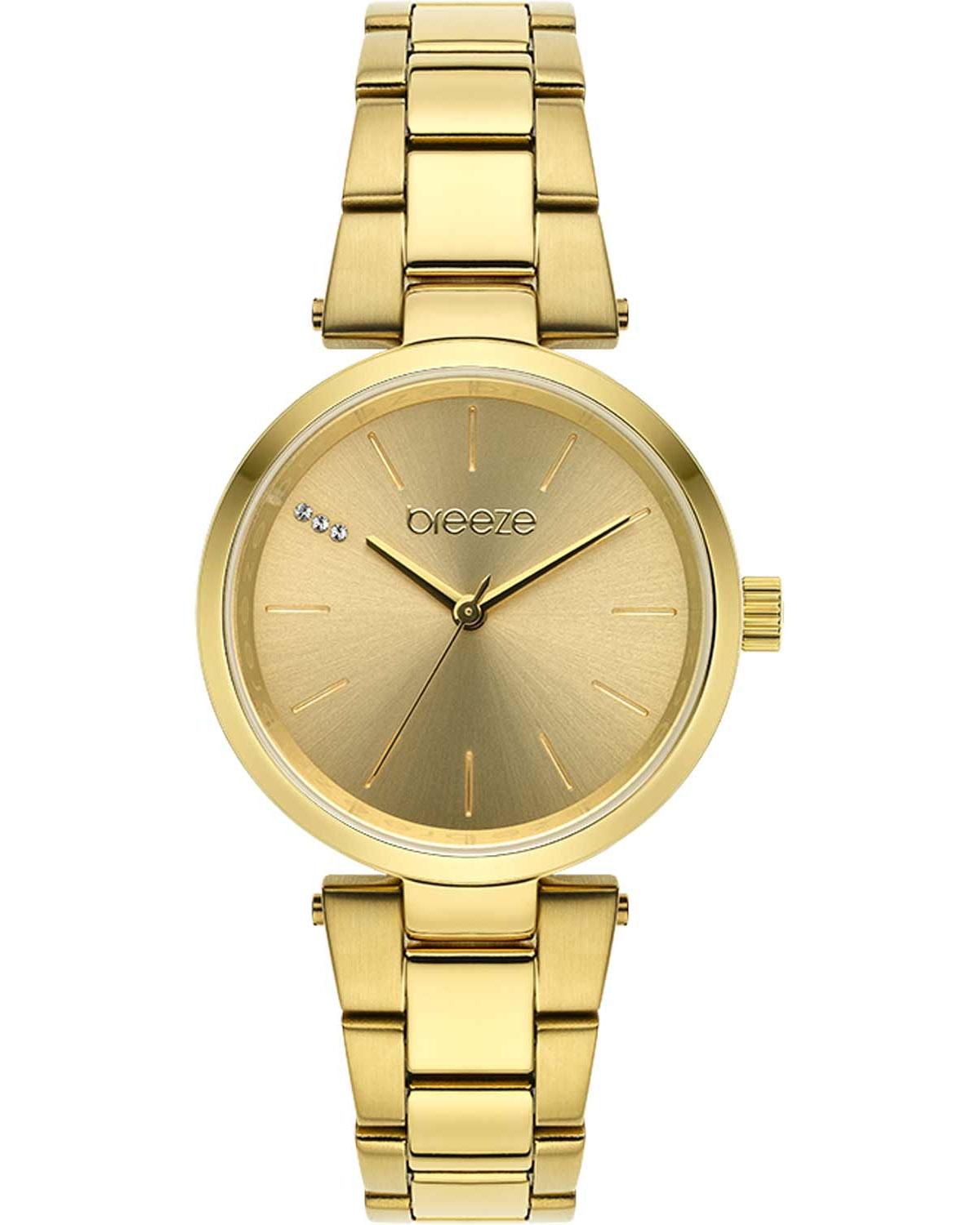 Breeze BREEZE Perfect 10 - 212491.4, Gold case with Stainless Steel Bracelet