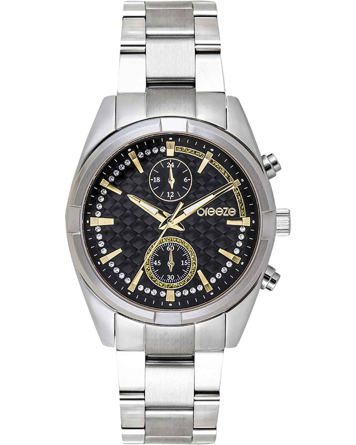 Breeze BREEZE Starlight Chronograph - 612501.2, Silver case with Stainless Steel Bracelet