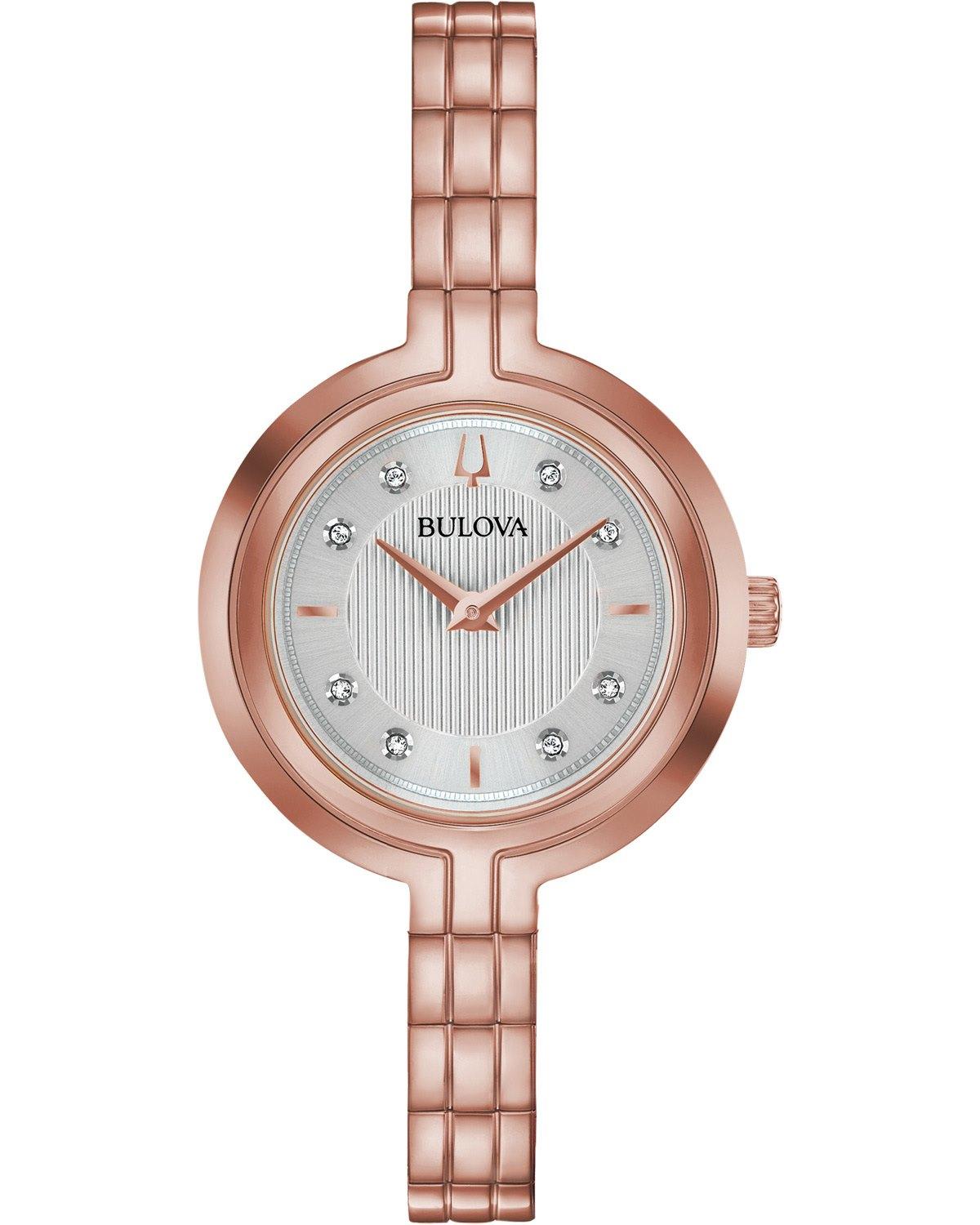 BULOVA Diamond Collection Rhapsody - 97P145 Rose Gold case with Stainless Steel Bracelet φωτογραφία