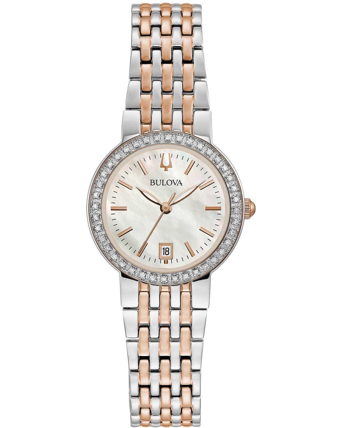 BULOVA Diamonds - 98R280, Silver case with Stainless Steel Bracelet φωτογραφία