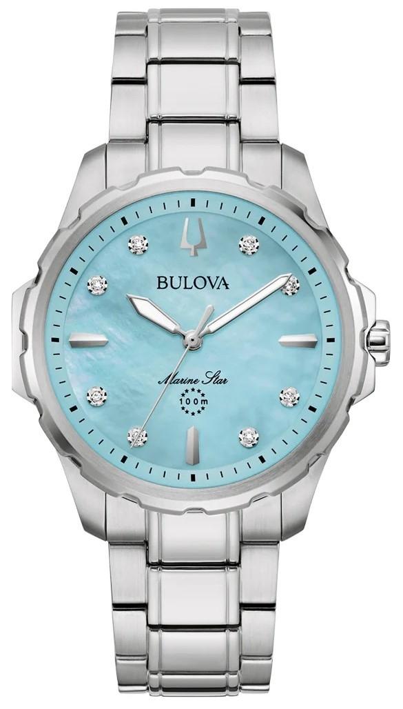  BULOVA Marine Star Crystals - 96P248 Silver case with Stainless Steel Bracelet 2025