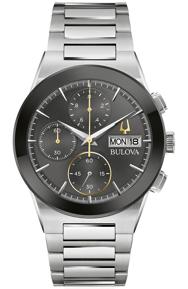 BULOVA Millennia Modern Chronograph 96C149 Silver case with Stainless Steel Bracelet