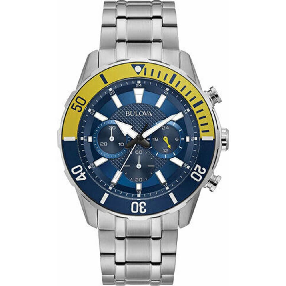 Bulova BULOVA Sport Chronograph - 98A245 Silver case with Stainless Steel Bracelet