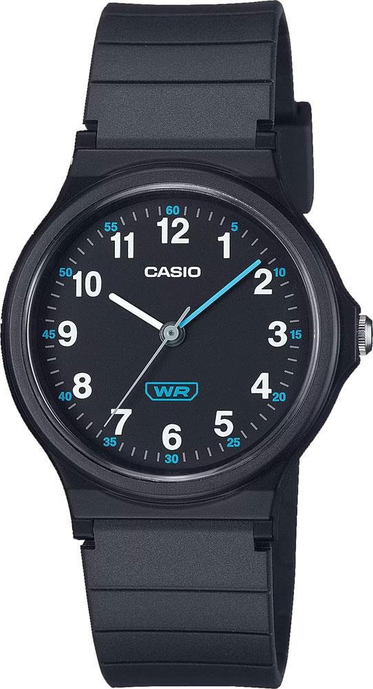 Casio CASIO Collection - LQ-24B-1BEF, Black case with Black Rubber Strap