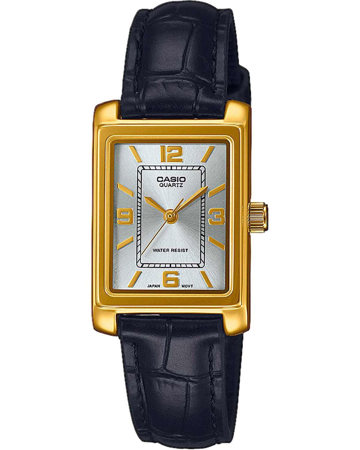  CASIO Collection - LTP-1234PGL-7A2EF, Gold case with Black Leather Strap 2025