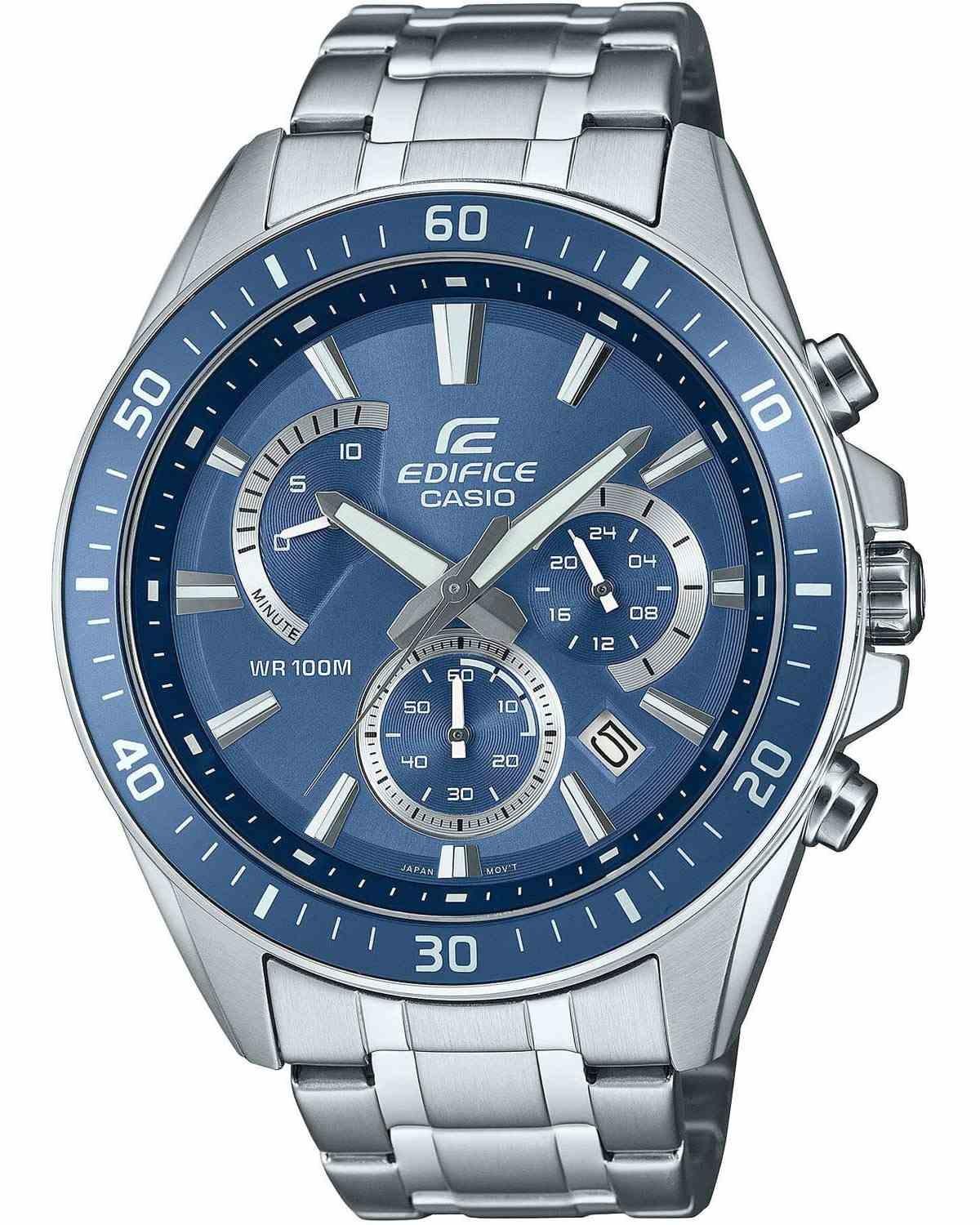 CASIO Edifice Chronograph EFR552D2AVUEF, Silver case with Stainless Steel Bracelet
