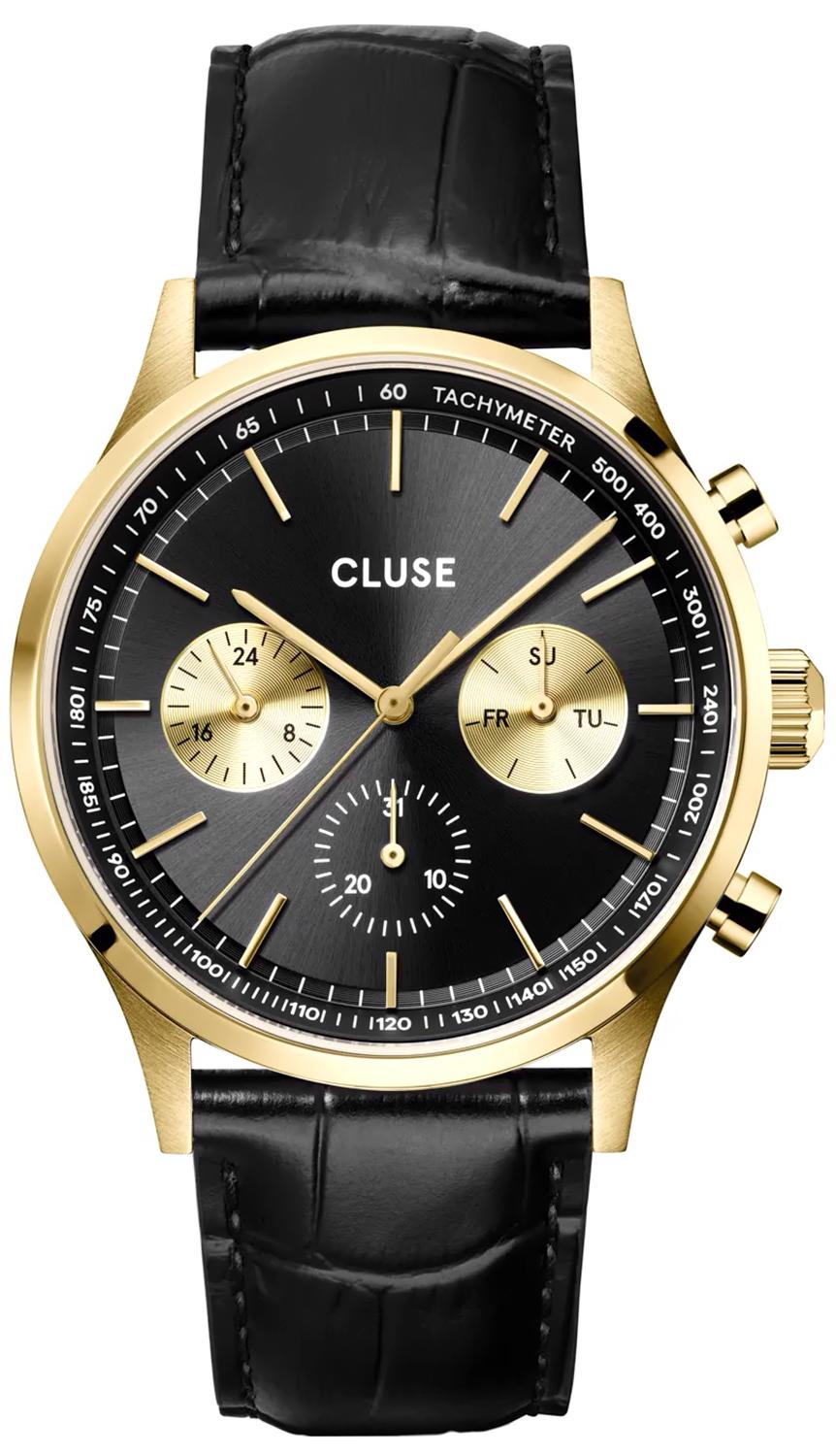 Cluse CLUSE Antheor - CW21004, Gold case with Black Leather Strap