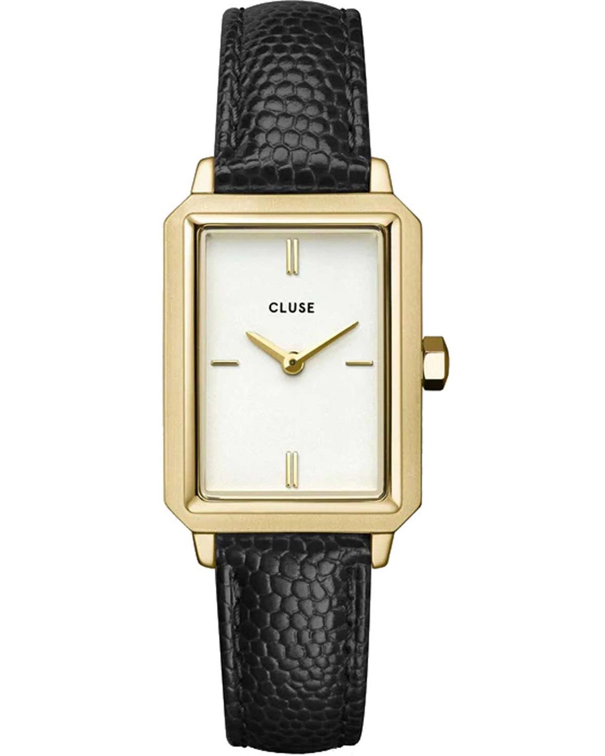  CLUSE Fluette - CW11504, Gold case with Black Leather Strap 2025