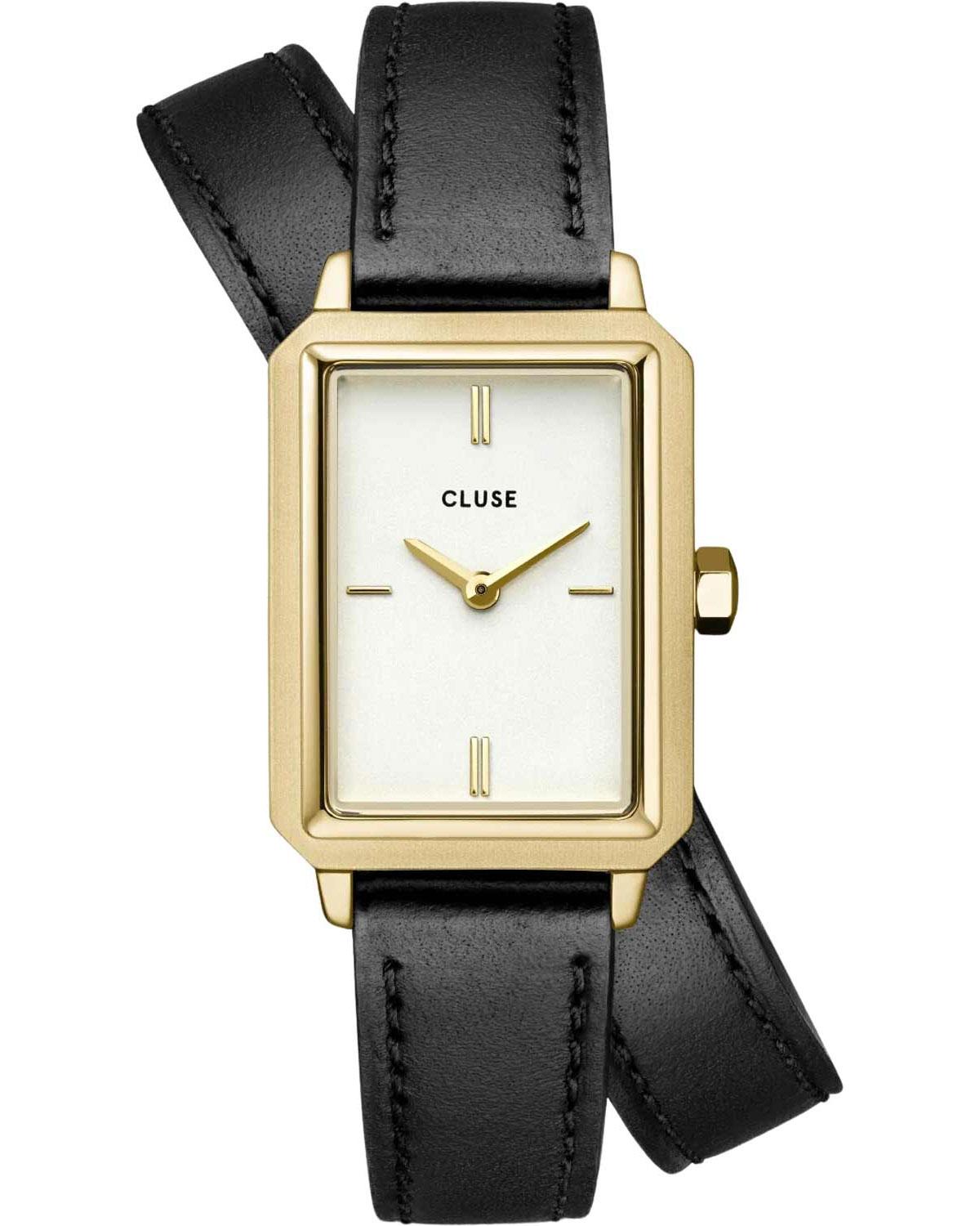  CLUSE Fluette - CW11513, Gold case with Black Leather Strap 2025