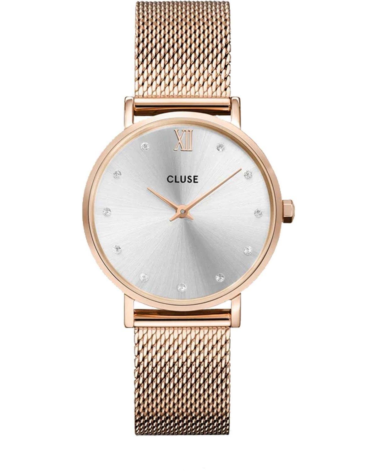  CLUSE Minuit Crystals - CW10205, Rose Gold case with Stainless Steel Bracelet 2025