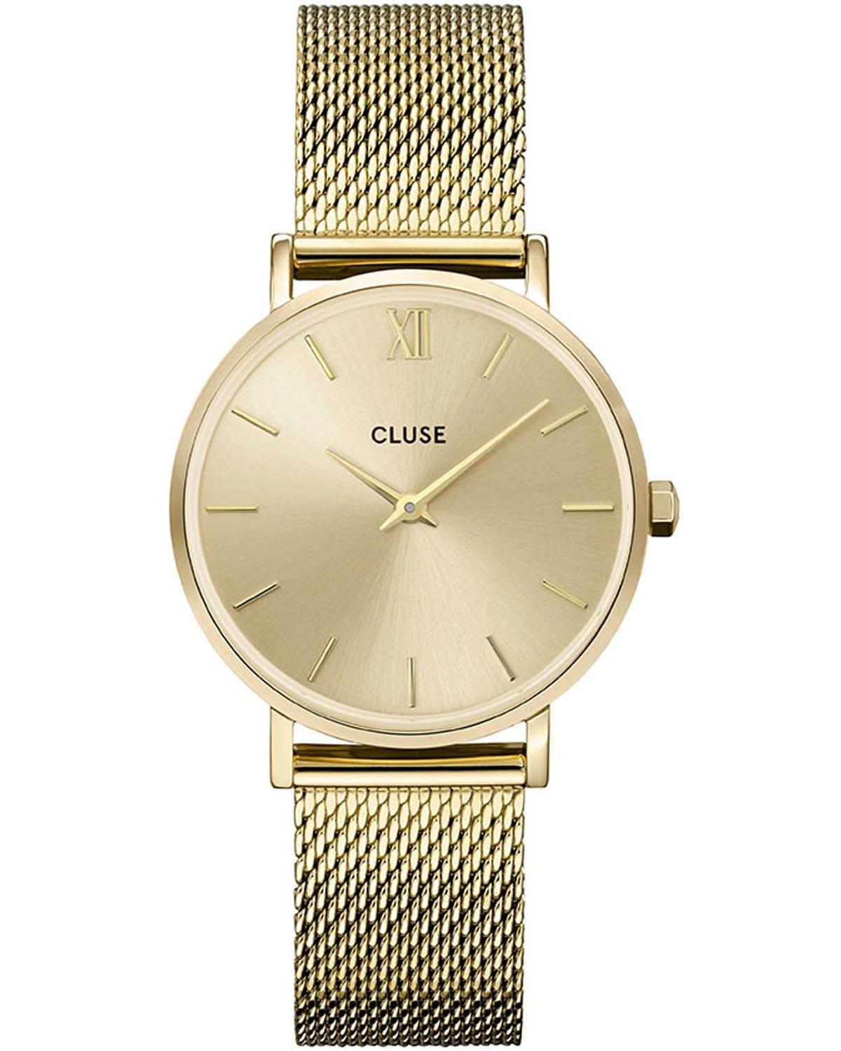  CLUSE Minuit - CW10208, Gold case with Stainless Steel Bracelet 2025