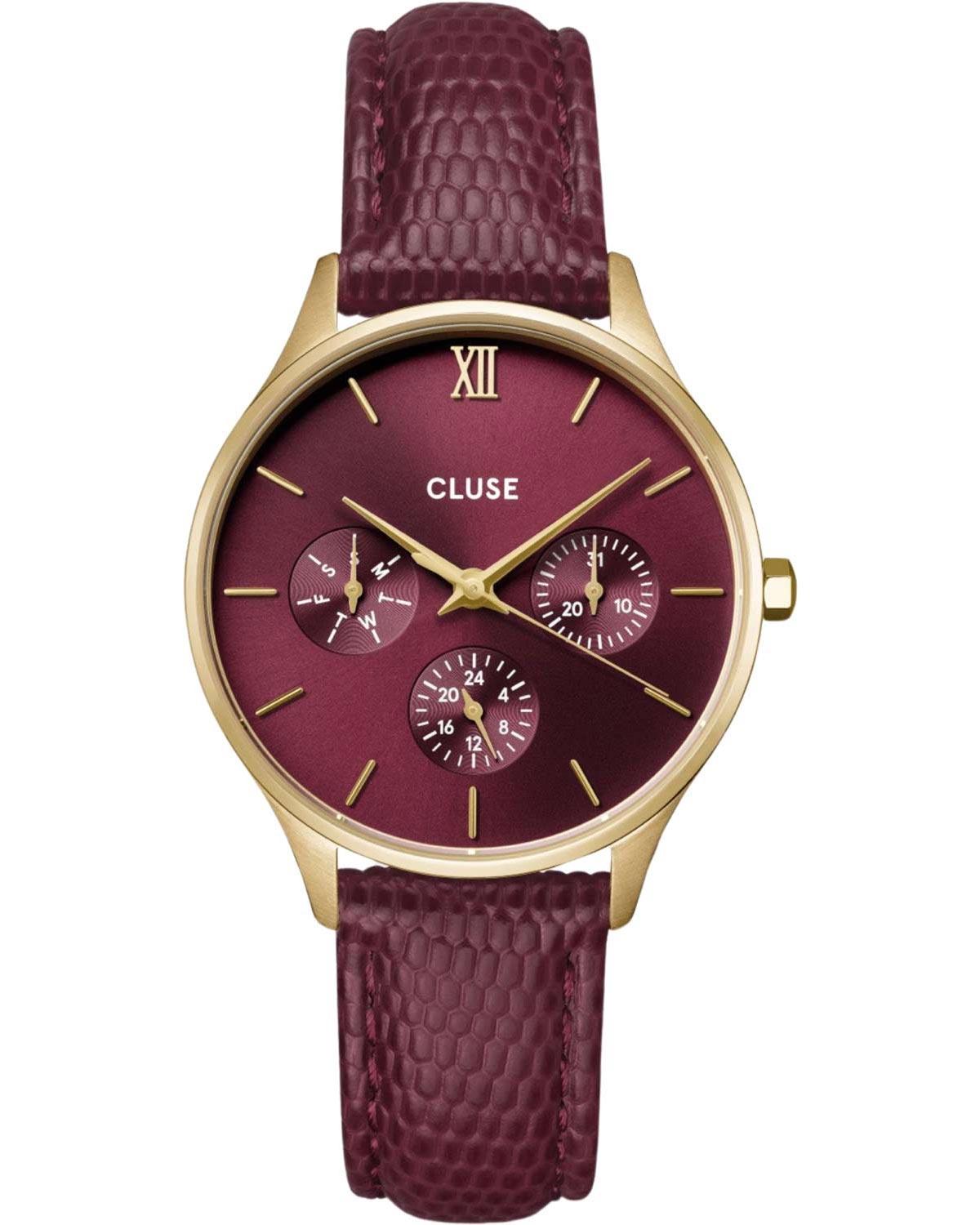  CLUSE Minuit - CW10706, Gold case with Bordeaux Leather Strap 2025