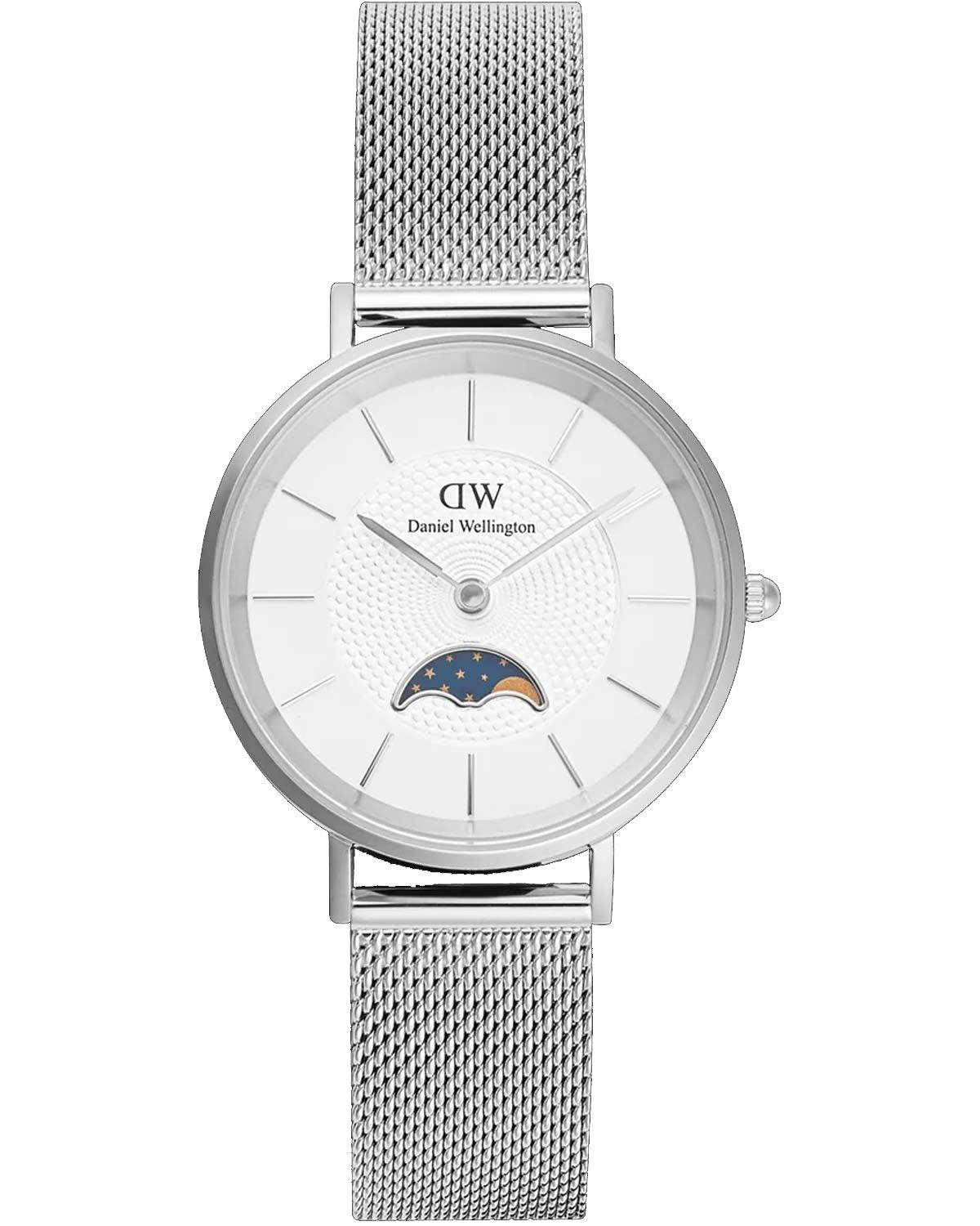  DANIEL WELLINGTON Petite Lune Sterling - DW00100772, Silver case with Stainless Steel Bracelet 2025