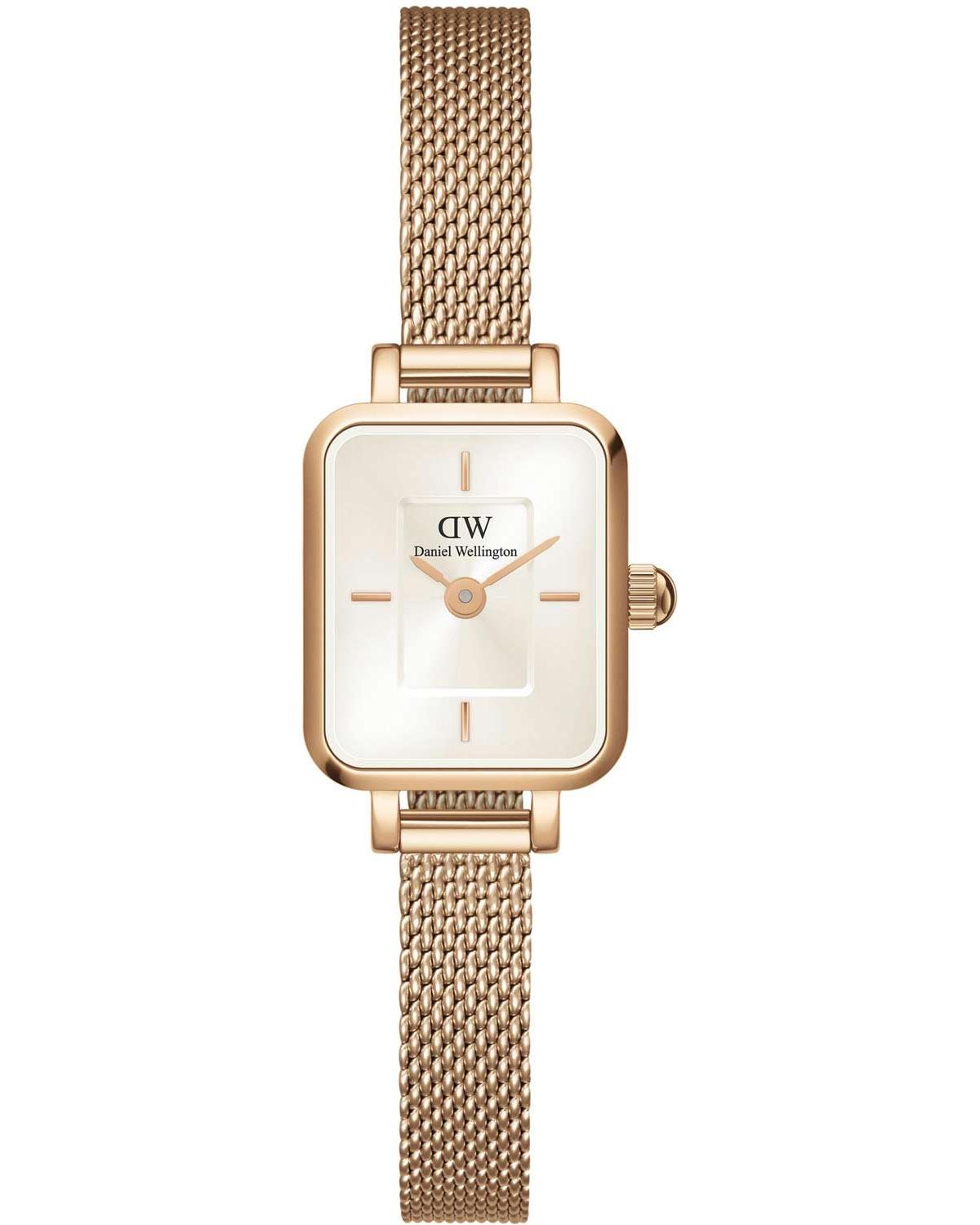  DANIEL WELLINGTON Quadro Mini Melrose - DW00100651, Rose Gold case with Stainless Steel Bracelet 2025