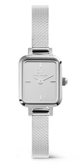  DANIEL WELLINGTON Quadro Mini Reflection - DW00100800, Silver case with Stainless Steel Bracelet 2025