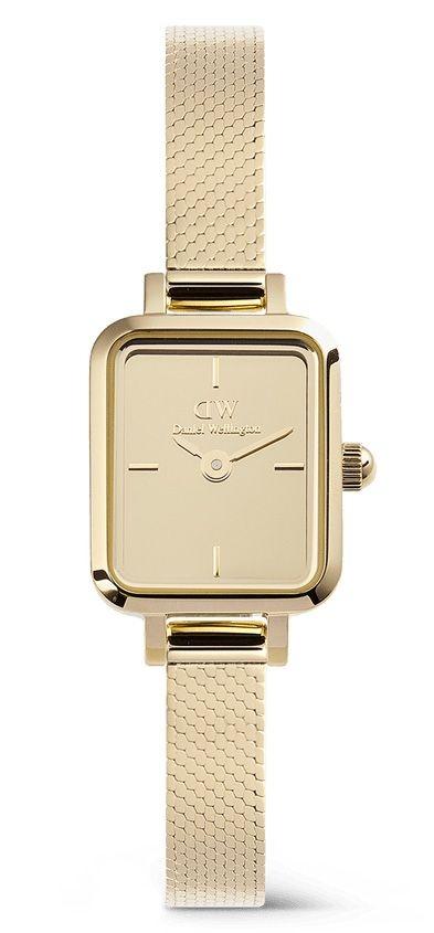  DANIEL WELLINGTON Quadro Mini Reflection - DW00100801, Gold case with Stainless Steel Bracelet 2025