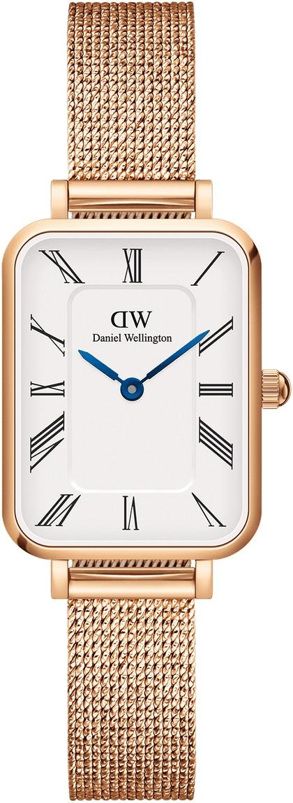  DANIEL WELLINGTON Quadro Roman Numerals Melrose - DW00100687, Rose Gold case with Stainless Steel Bracelet 2025