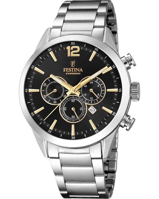 Festina FESTINA Men's Chronograph - F20343/4 , Silver case with Stainless Steel Bracelet