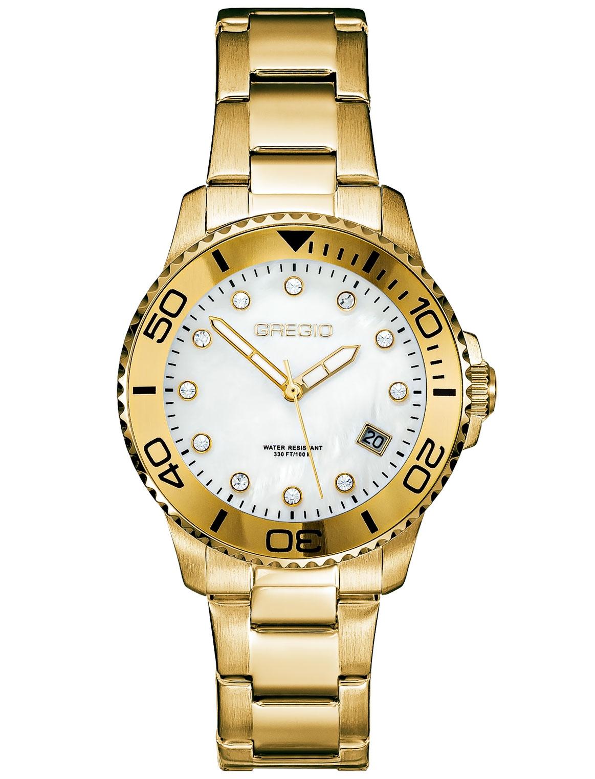  GREGIO Crystals Ladies - GR530020, Gold case with Stainless Steel Bracelet 2025