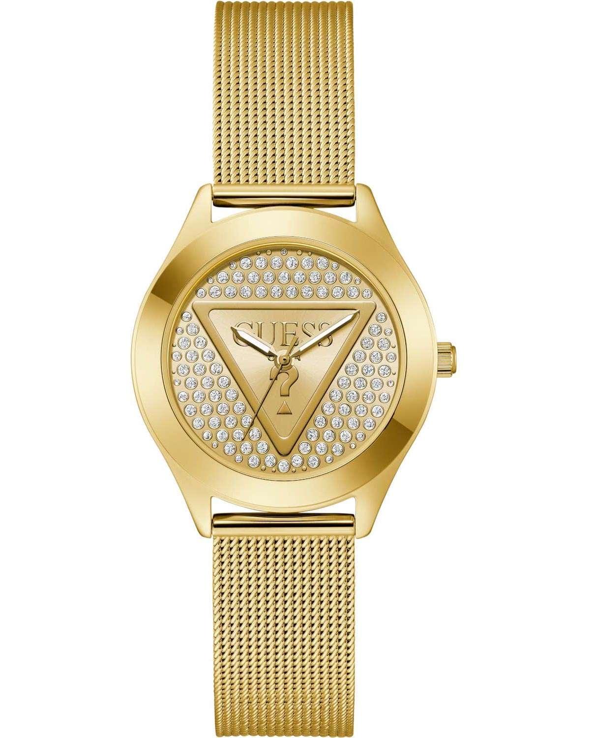  GUESS Glitz Plaque Crystals - GW0835L2, Gold case with Stainless Steel Bracelet 2025