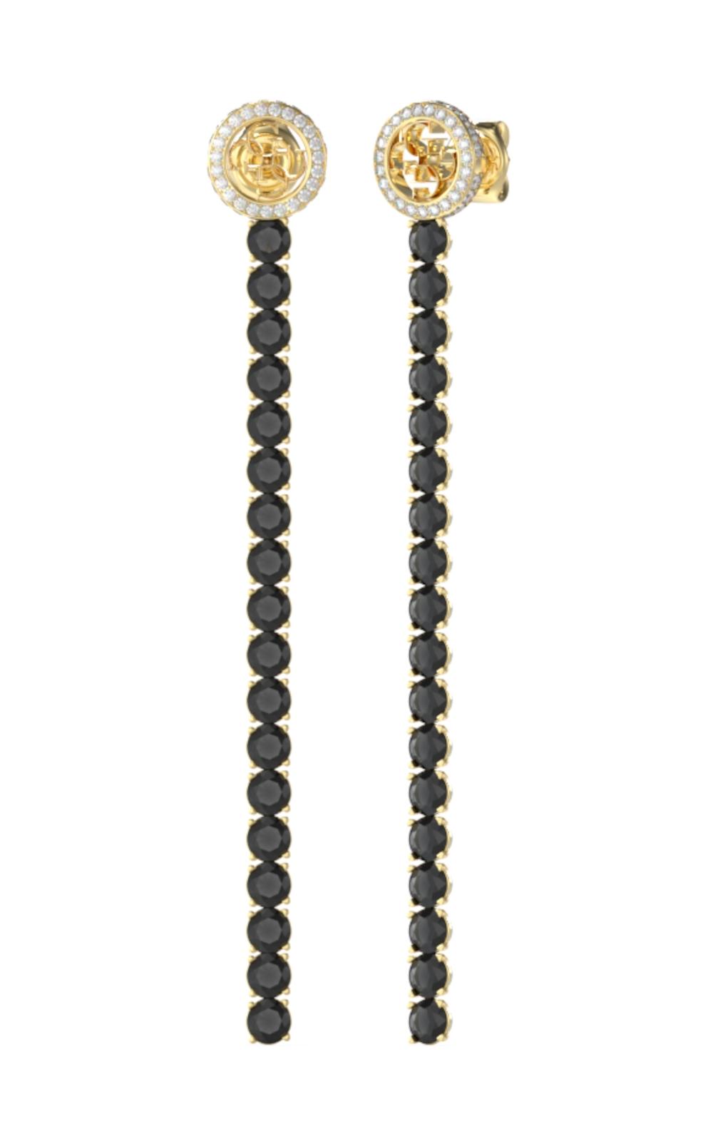  GUESS STEEL Σκουλαρίκια από Ανοξείδωτο ατσάλι Gold & Black JUBE05144JWYGBKT/U 2025