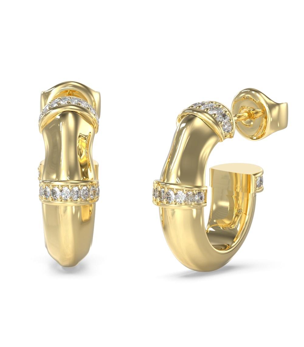  GUESS STEEL Σκουλαρίκια από Ανοξείδωτο ατσάλι Gold JUBE05164JWYGT/U 2025