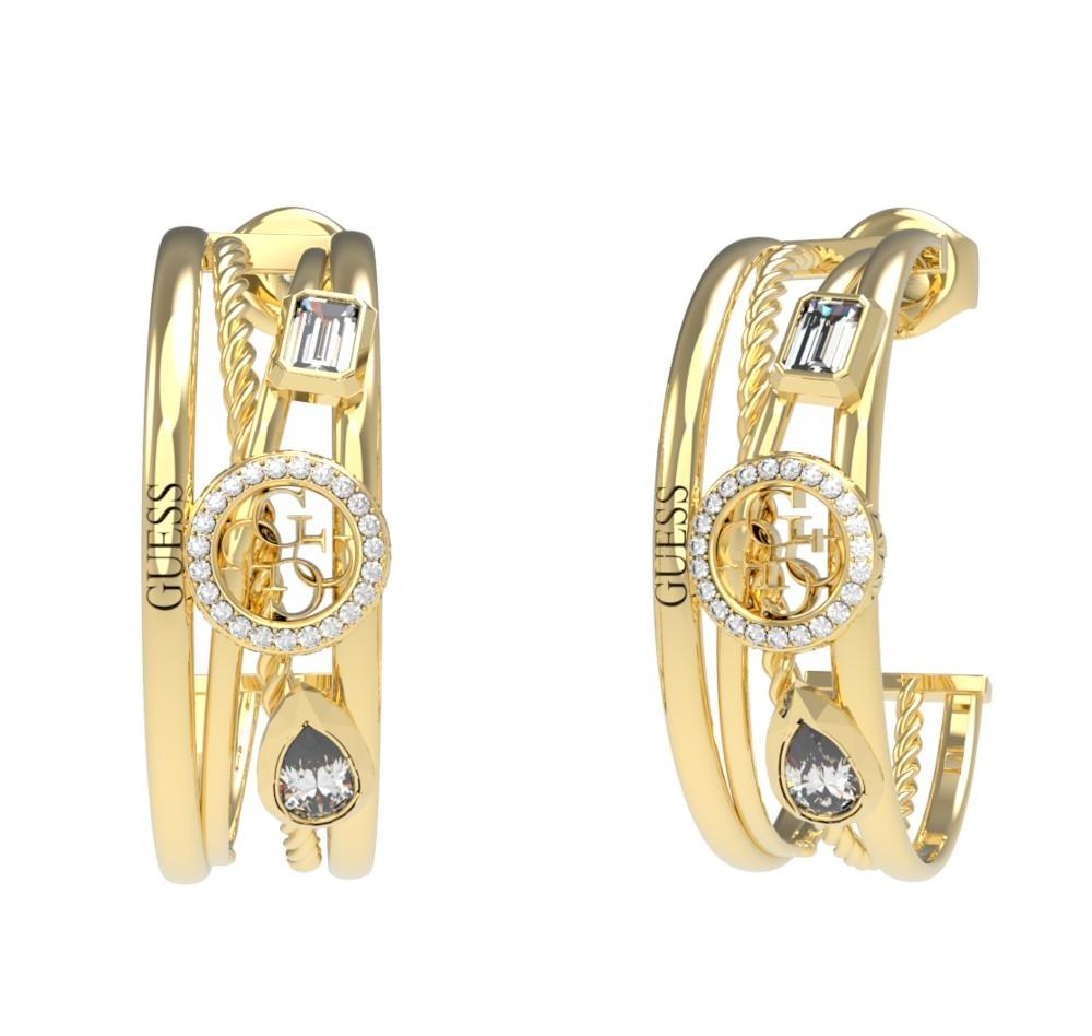  GUESS STEEL Σκουλαρίκια από Ανοξείδωτο ατσάλι Gold JUBE05236JWYGT/U 2025
