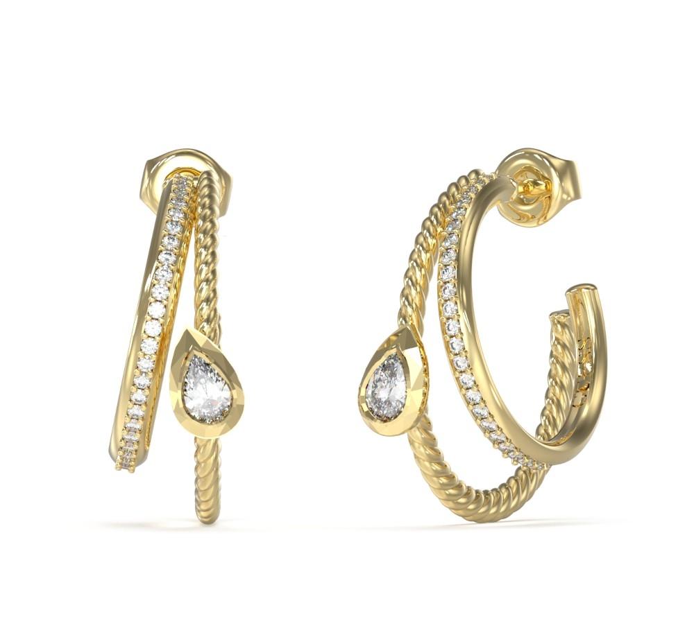  GUESS STEEL Σκουλαρίκια από Ανοξείδωτο ατσάλι Gold JUBE05244JWYGT/U 2025