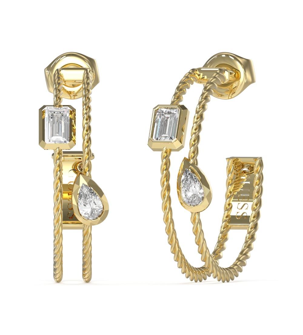  GUESS STEEL Σκουλαρίκια από Ανοξείδωτο ατσάλι Gold JUBE05245JWYGT/U 2025
