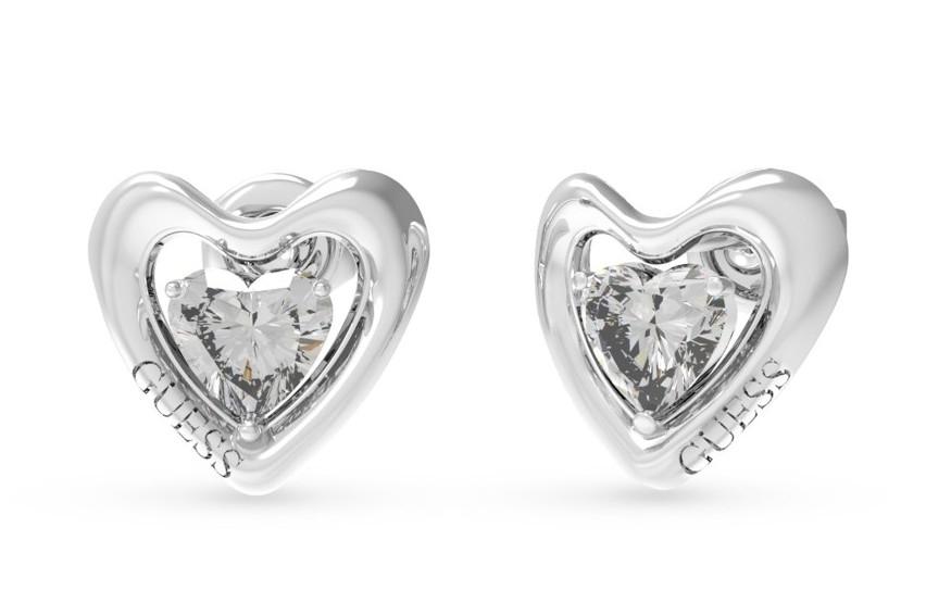  GUESS STEEL Σκουλαρίκια από Ανοξείδωτο ατσάλι Silver JUBE05024JWRHT/U 2025