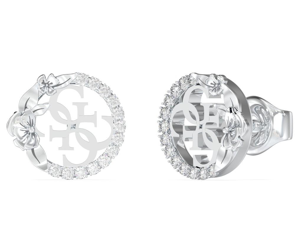  GUESS STEEL Σκουλαρίκια από Ανοξείδωτο ατσάλι Silver JUBE05041JWRHT/U 2025