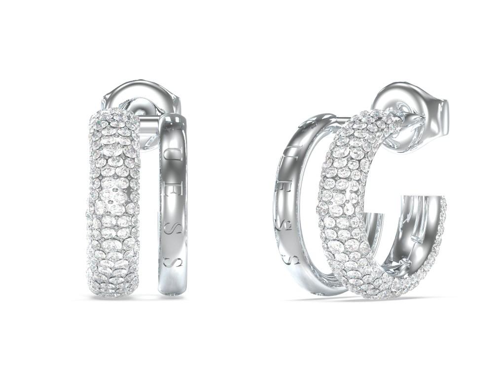  GUESS STEEL Σκουλαρίκια από Ανοξείδωτο ατσάλι Silver JUBE05197JWRHT/U 2025