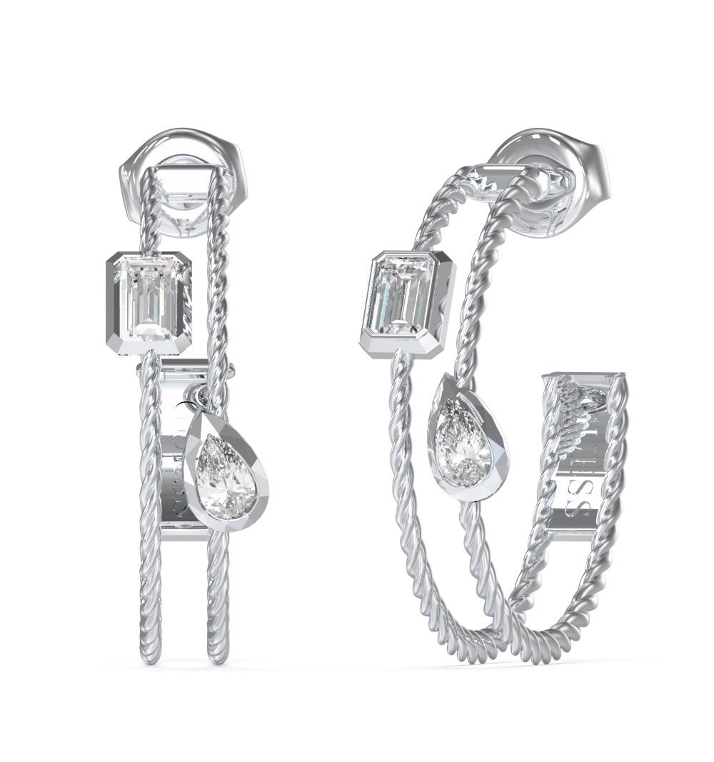  GUESS STEEL Σκουλαρίκια από Ανοξείδωτο ατσάλι Silver JUBE05245JWRHT/U 2025