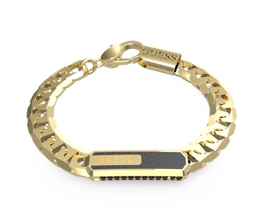 GUESS STEEL Βραχιόλι από Ανοξείδωτο ατσάλι Gold JUMB04039JWYGBKL