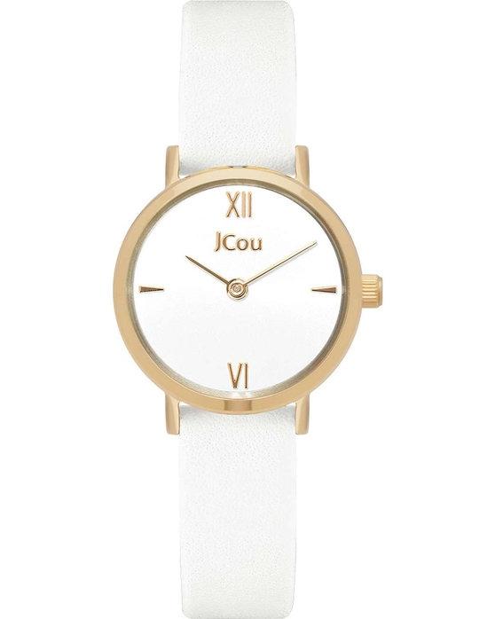  JCOU Amourette - JU19064-9 Gold case with White Leather Strap 2025