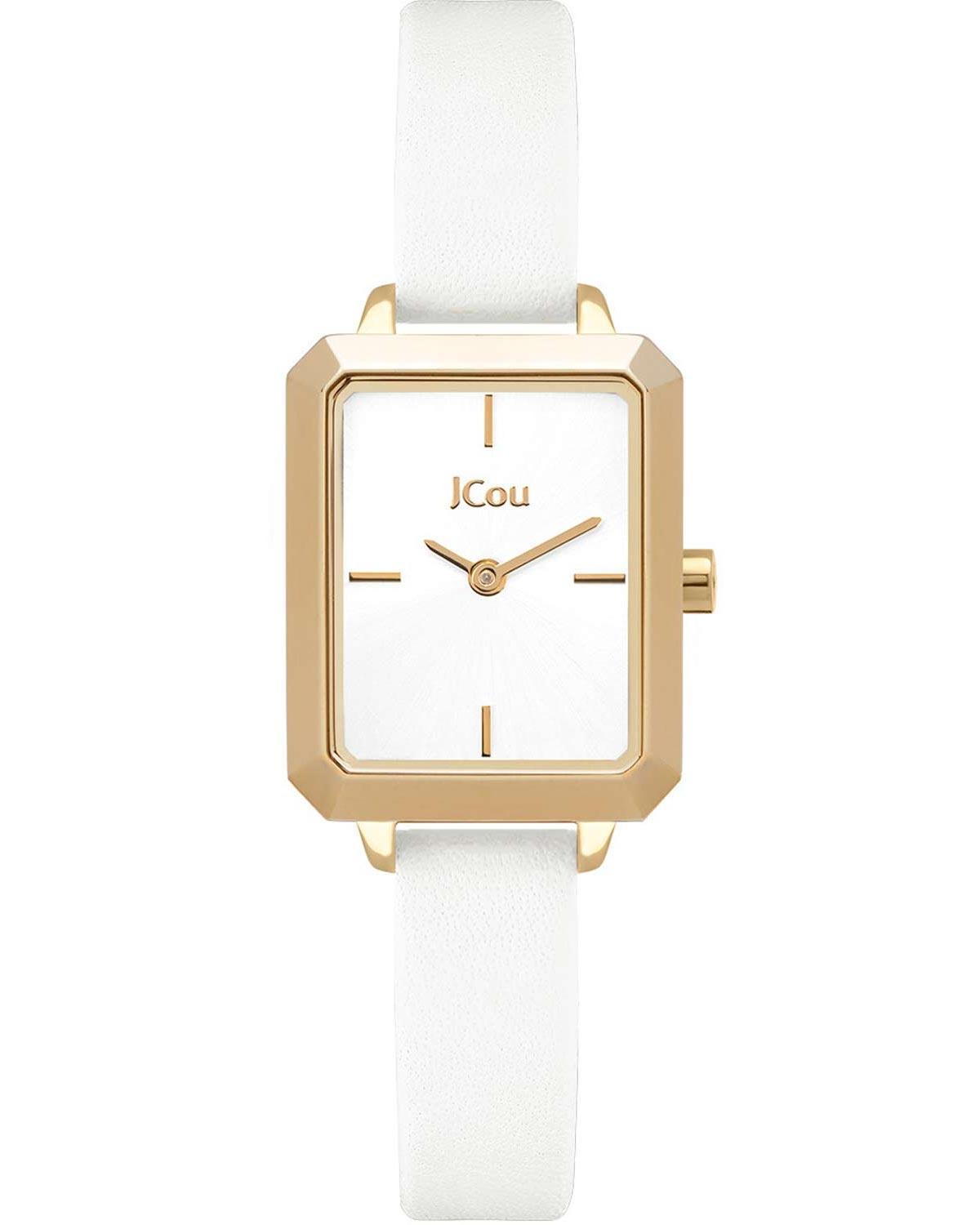  JCOU Caprice - JU19063-6 Gold case with White Leather Strap 2025