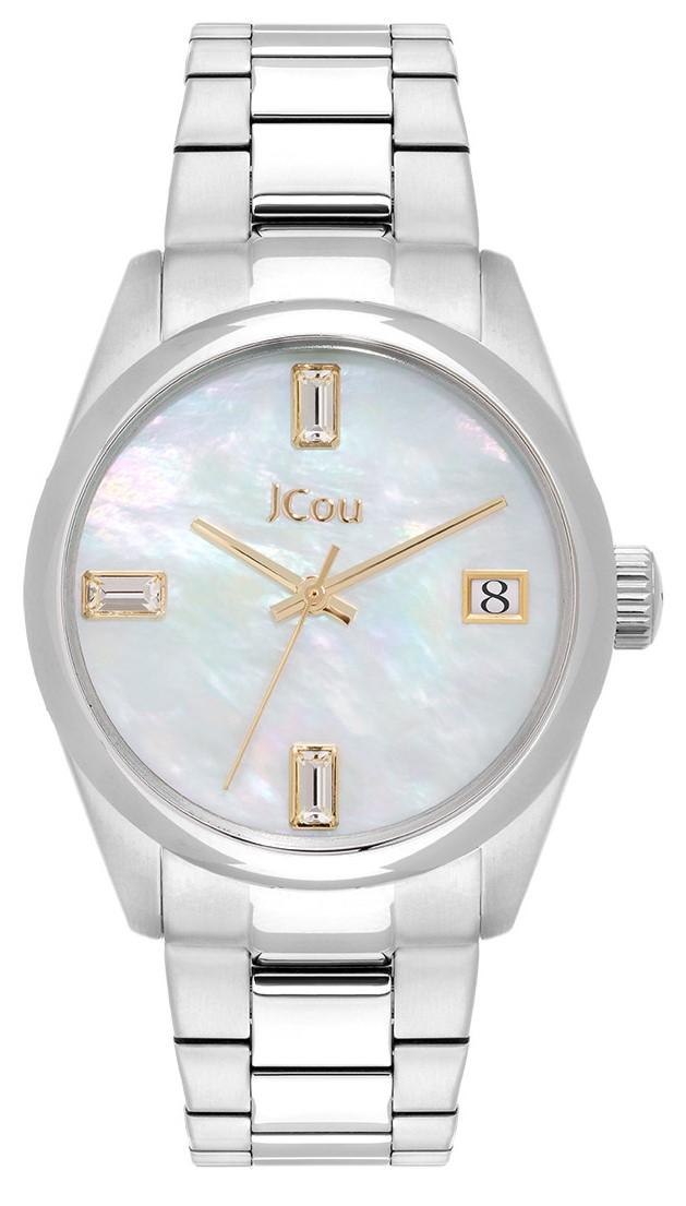  JCOU Emerald II Crystals - JU19061-1, Silver case with Stainless Steel Bracelet 2025