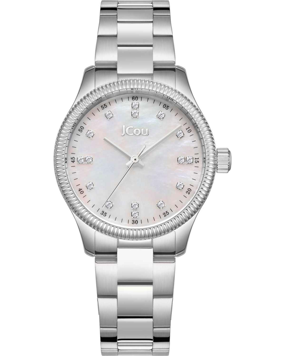  JCOU Esperia Crystals - JU19077-1, Silver case with Stainless Steel Bracelet 2025