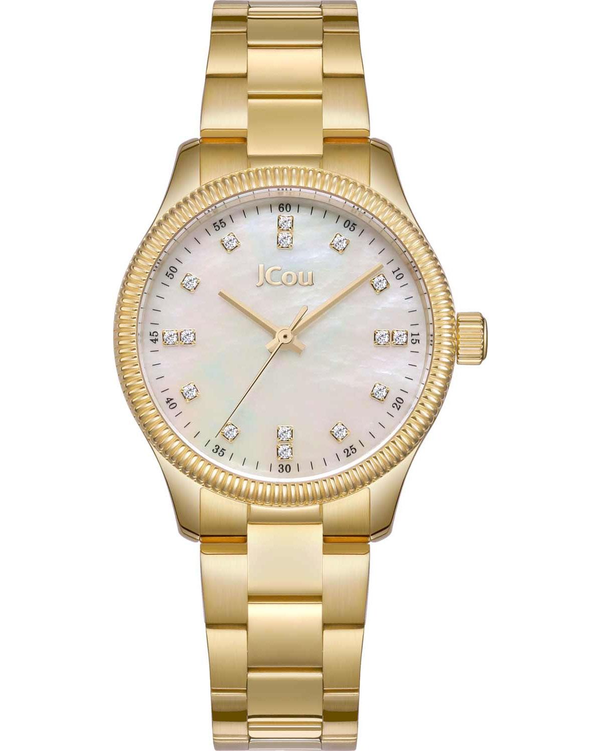  JCOU Esperia Crystals - JU19077-5, Gold case with Stainless Steel Bracelet 2025