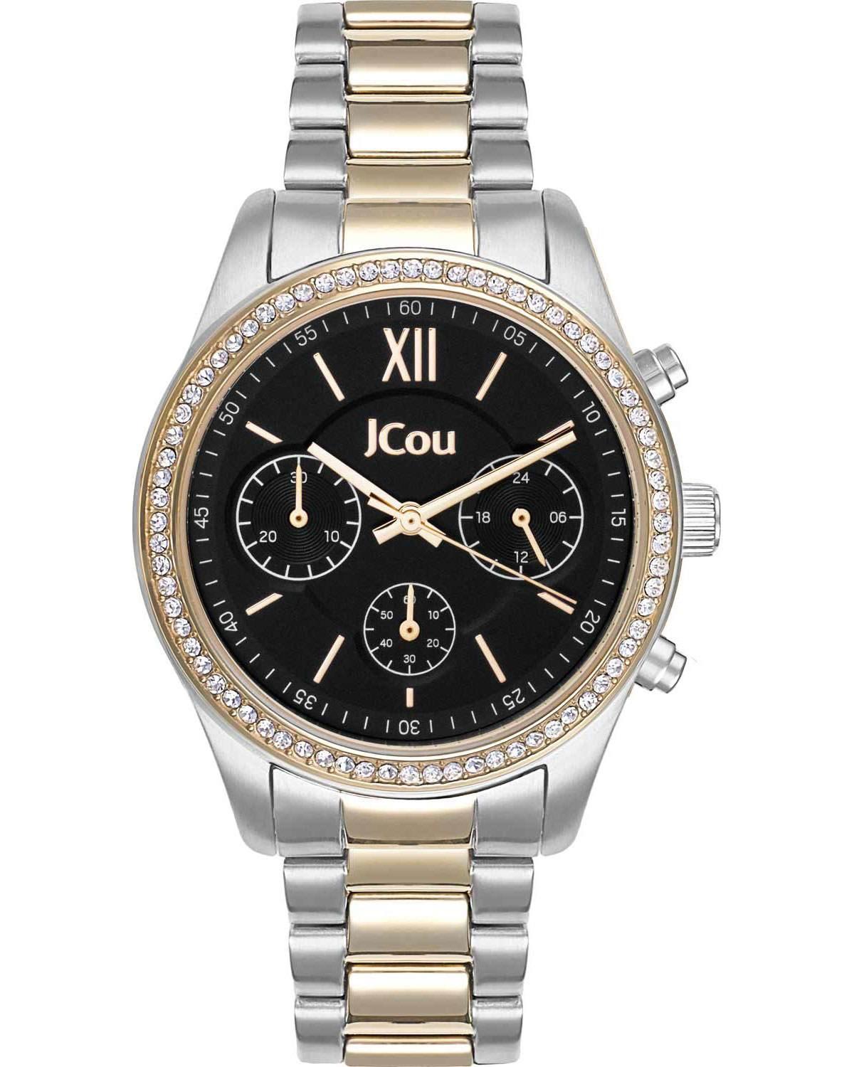  JCOU Valerie Crystals Chronograph - JU19069-4, Silver case with Stainless Steel Bracelet 2025