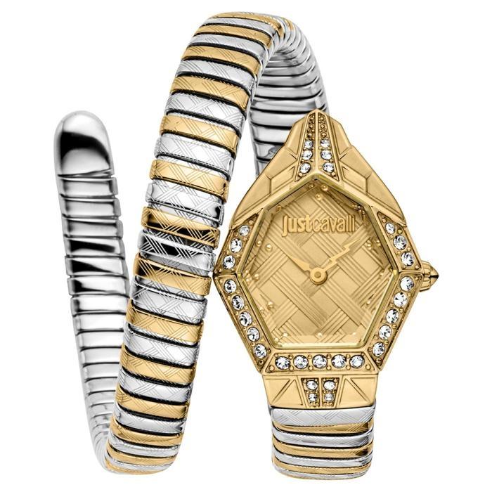  JUST CAVALLI Signature Snake Crystals - JC1L303M0055, Gold case with Stainless Steel Bracelet 2025