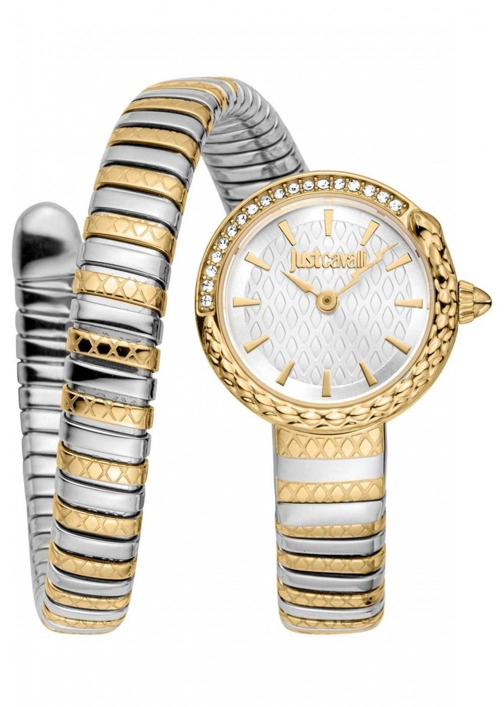  JUST CAVALLI Signature Snake - JC1L301M0065, Silver & Gold case with Stainless Steel Bracelet 2025